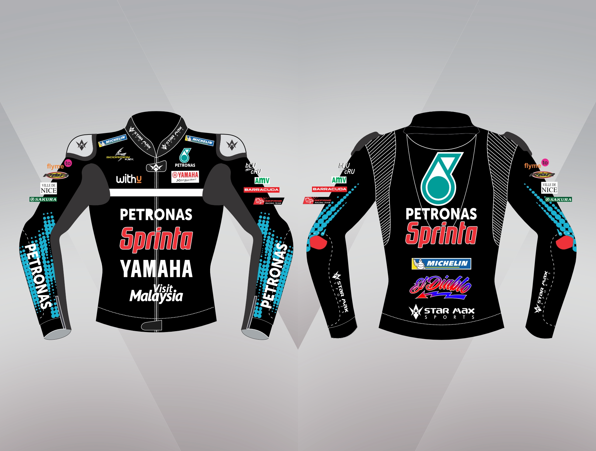 Motogp petronas sprinta eldiablo leather racing jacket,. ,