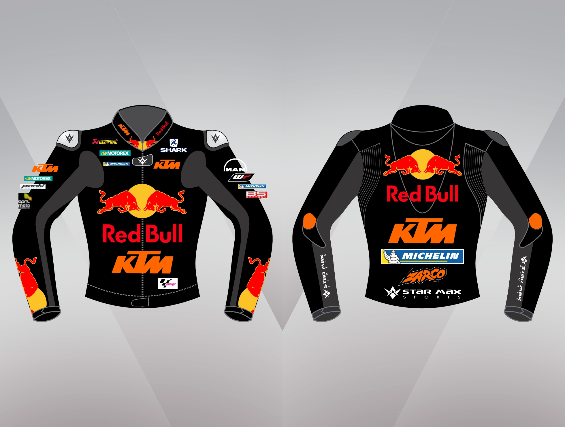 Motogp redbull ktm leather racing jacket..