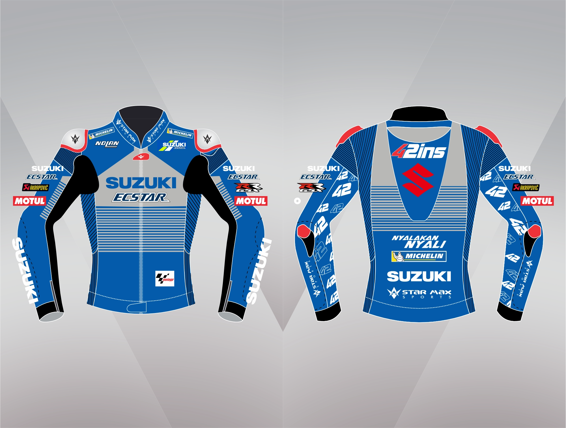 Motogp suzuki ecstar leather racing jacket..