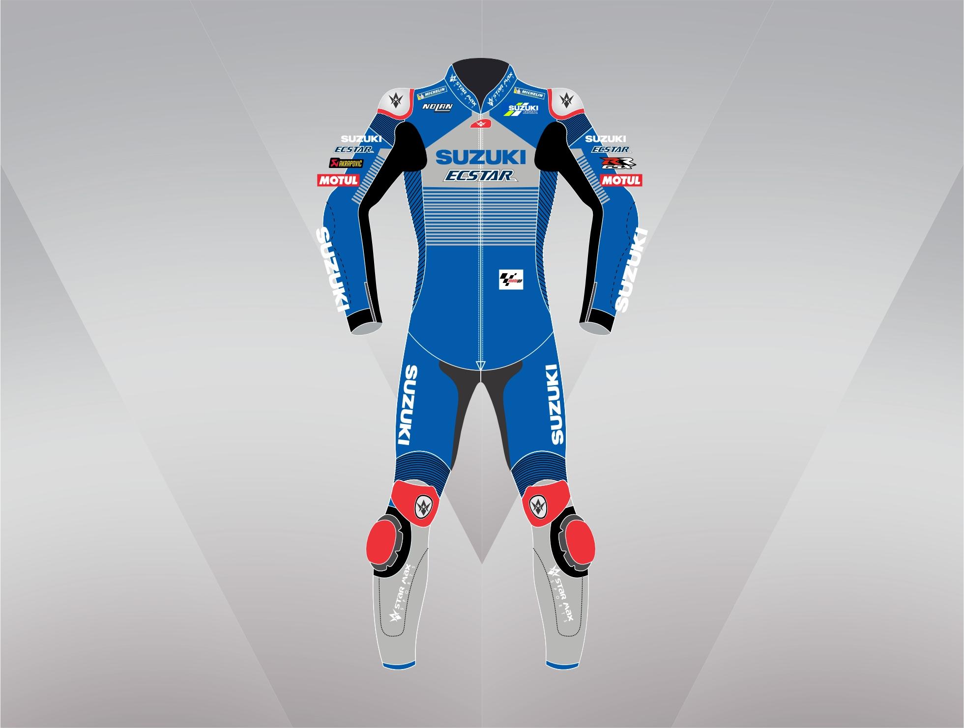 Motogp suzuki ecstar leather racing suit