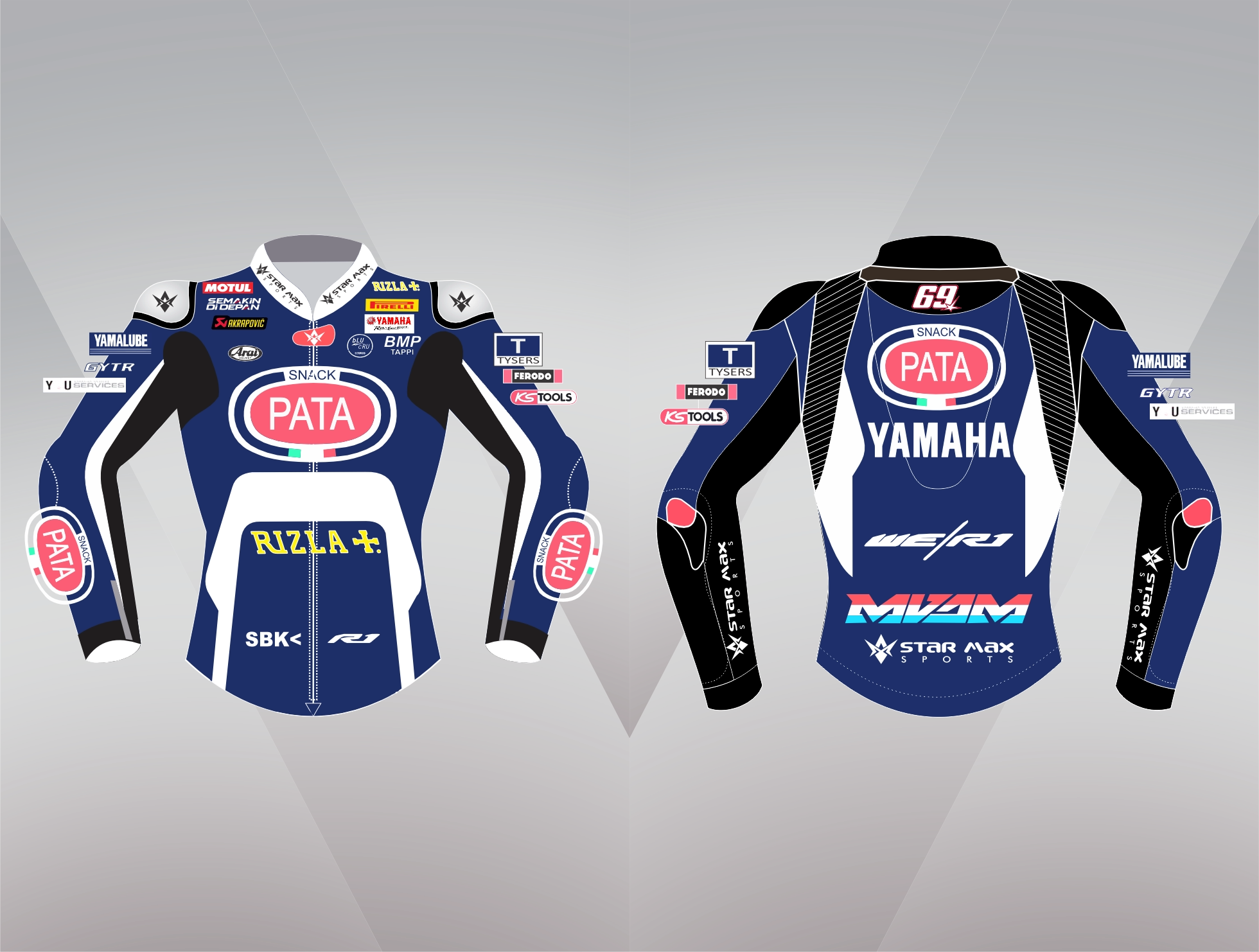 Motogp yamaha snack leather racing jacket..