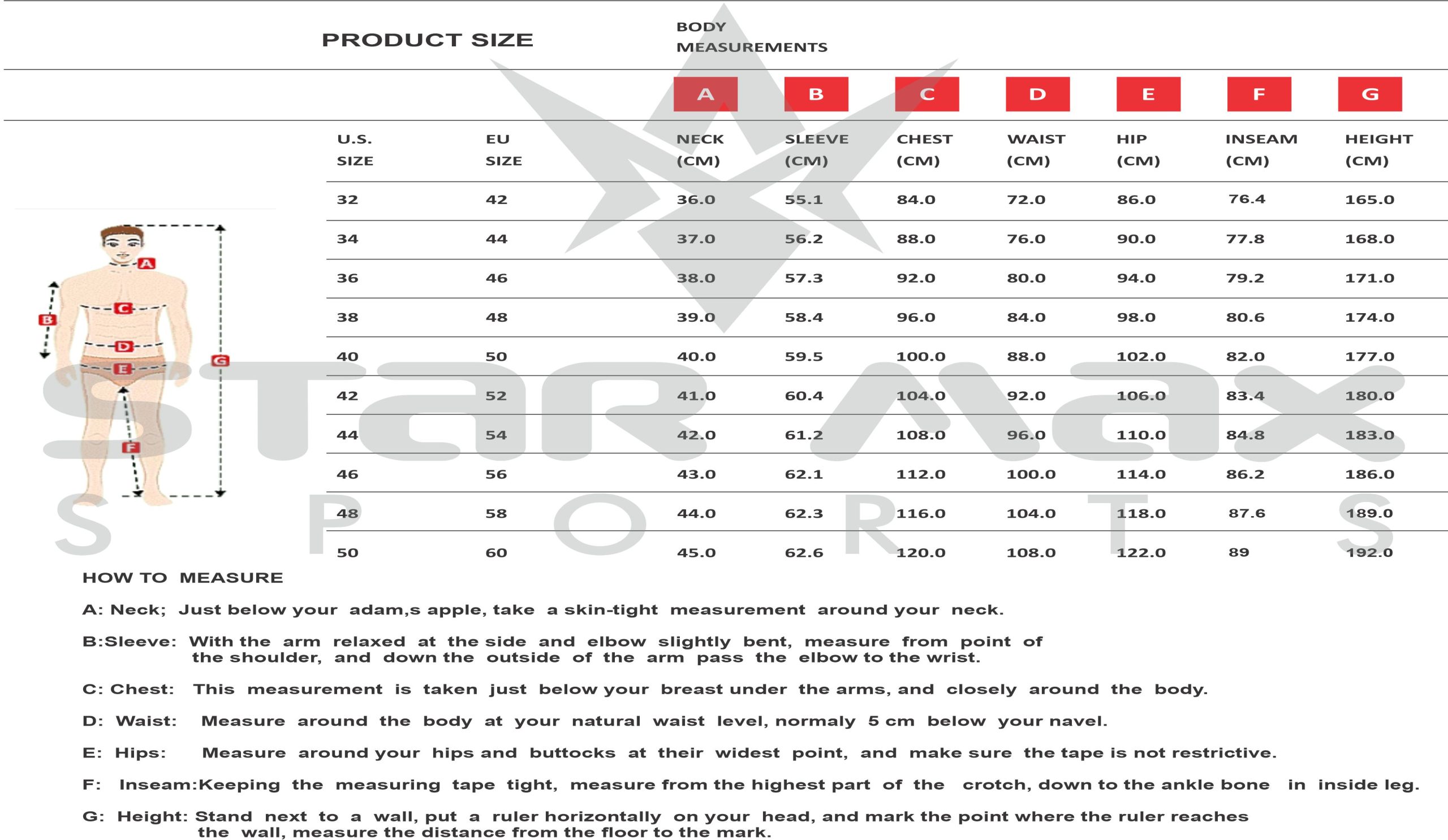 Suit men centimeter scaled