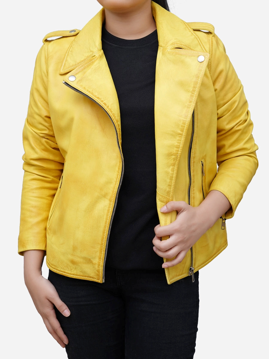 Motorcycle leather jacket best yellow sensation ,,,,,,,,