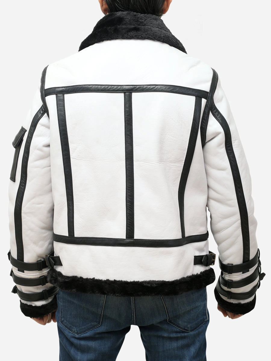 Star max sports avox white leather bomber jacket,,. ,. ,…