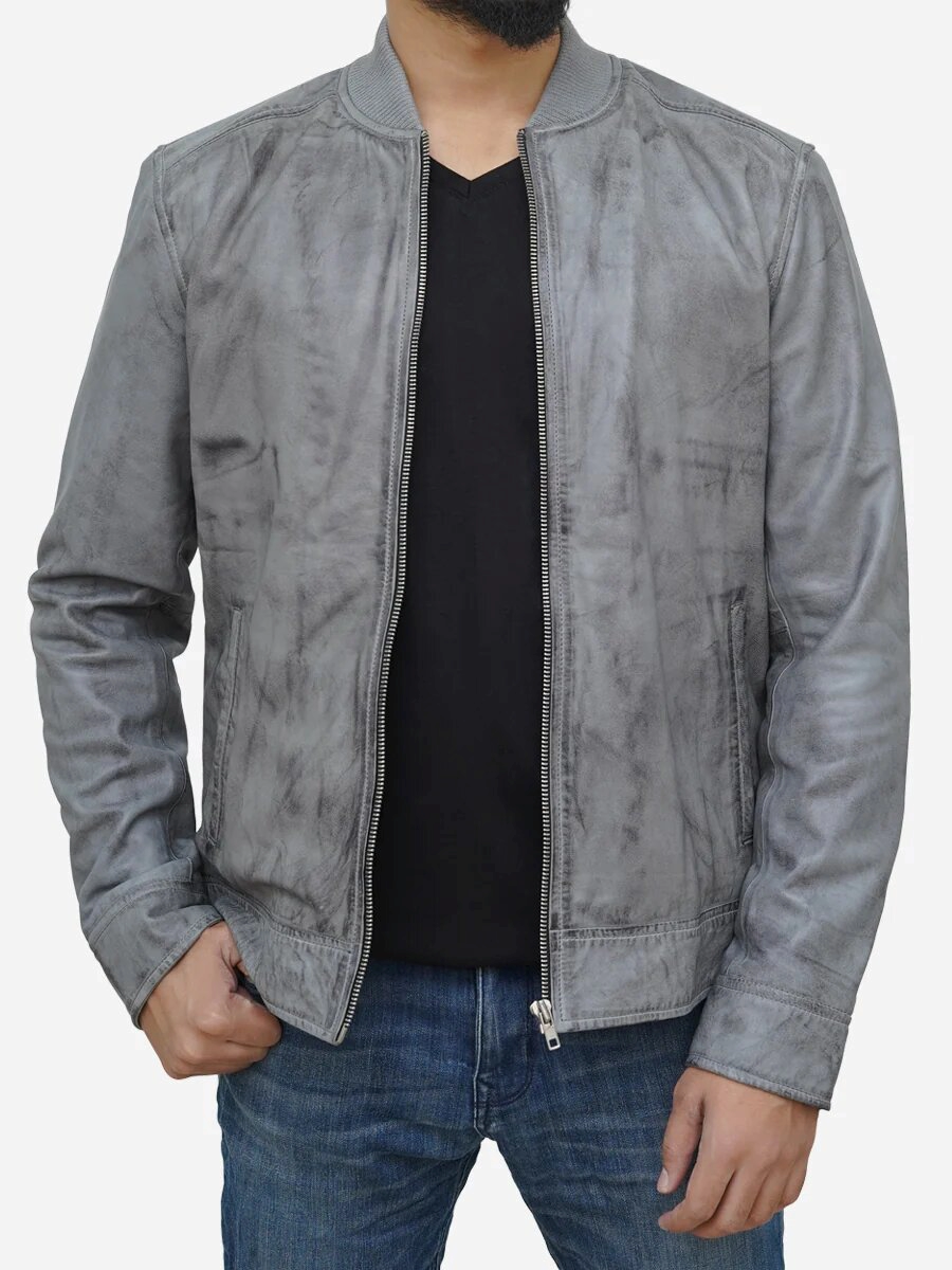 Star max sports casual seude leather bomber jacket.