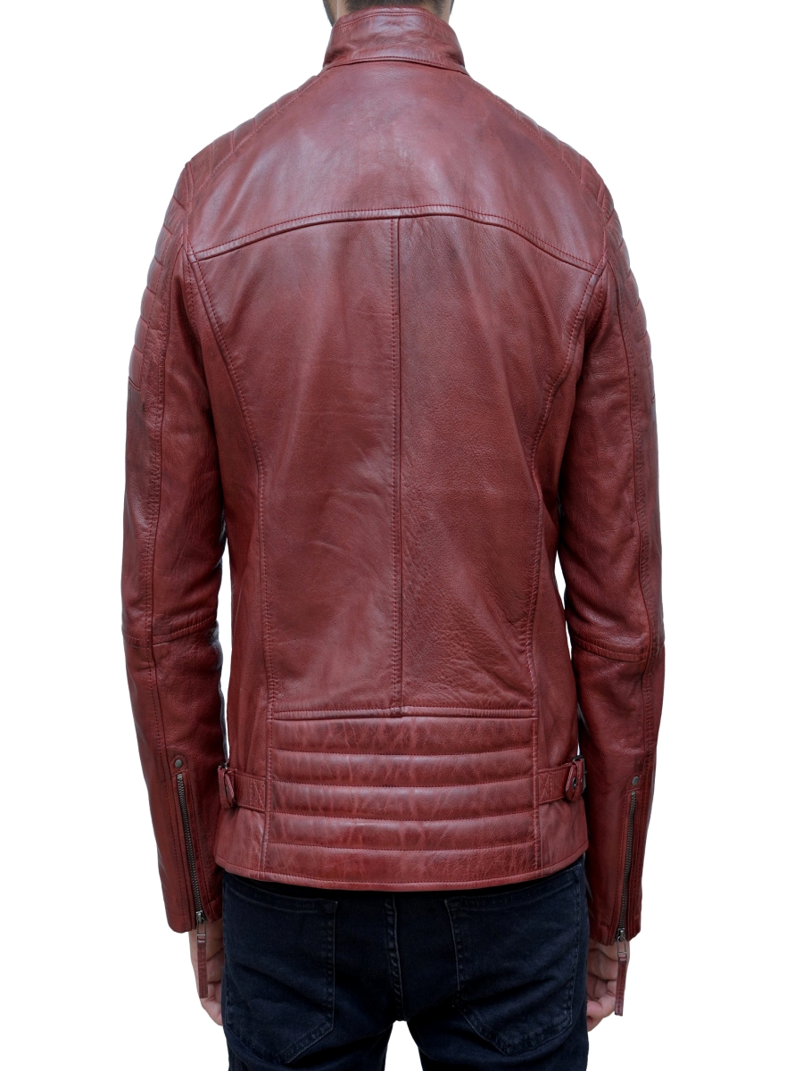 Star max sports hush cafe maroon racer leather jacket,. ,. ,..