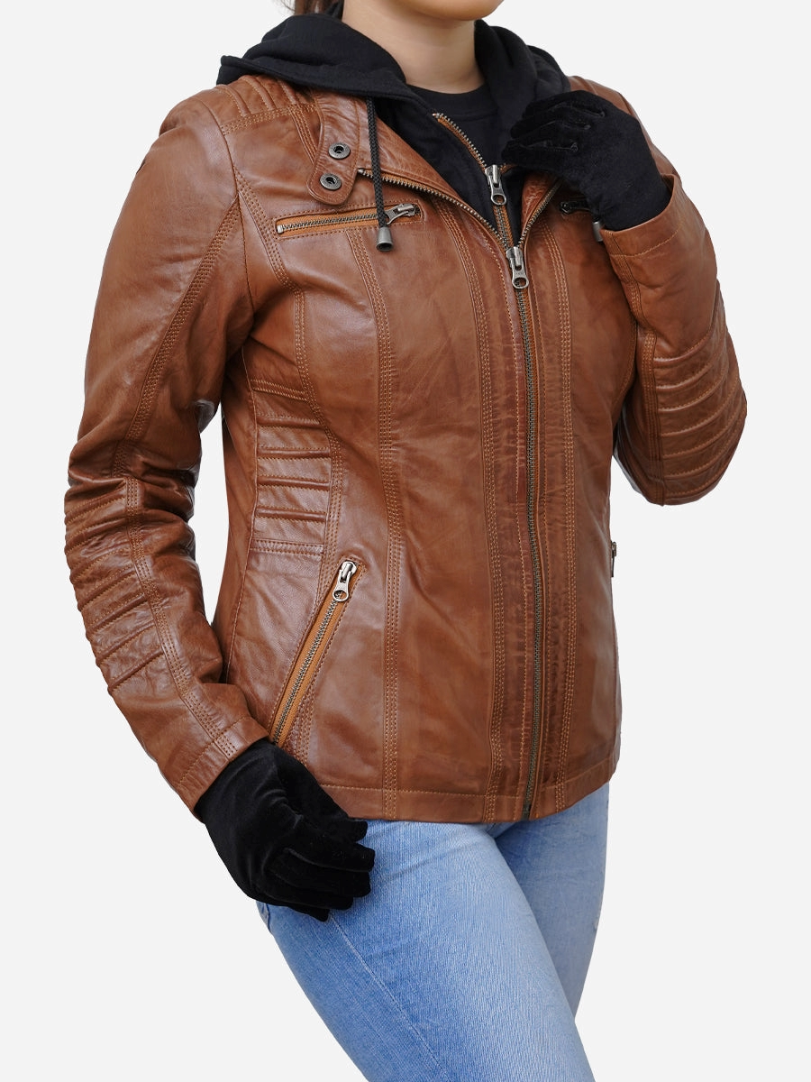 Star max sports lara brown bomber leather jacket,,. ,. ,.