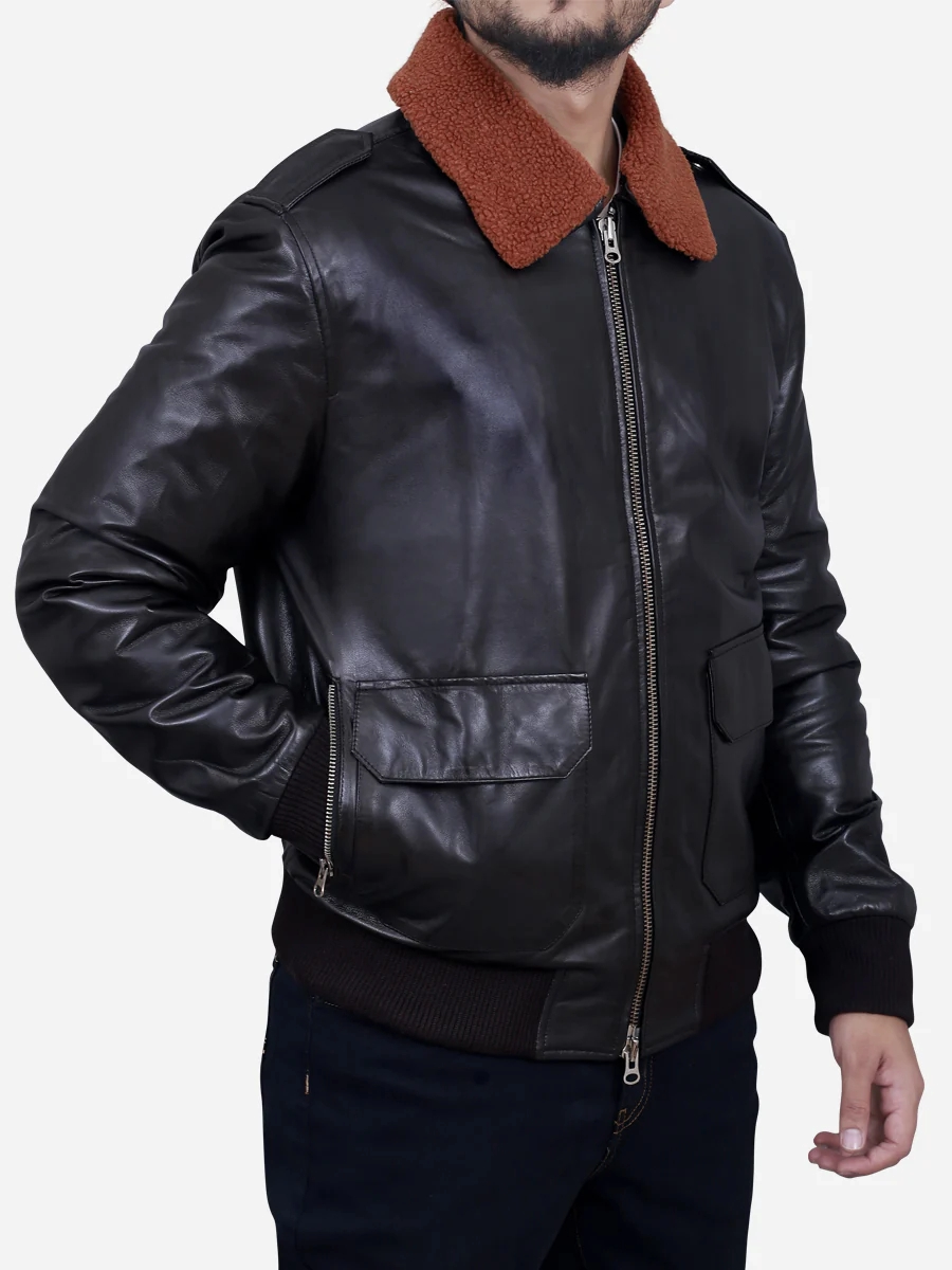 Star max sports prema brown shearling collar bomber leather jacket,. ,. ,. ,. ,. ,. ,.