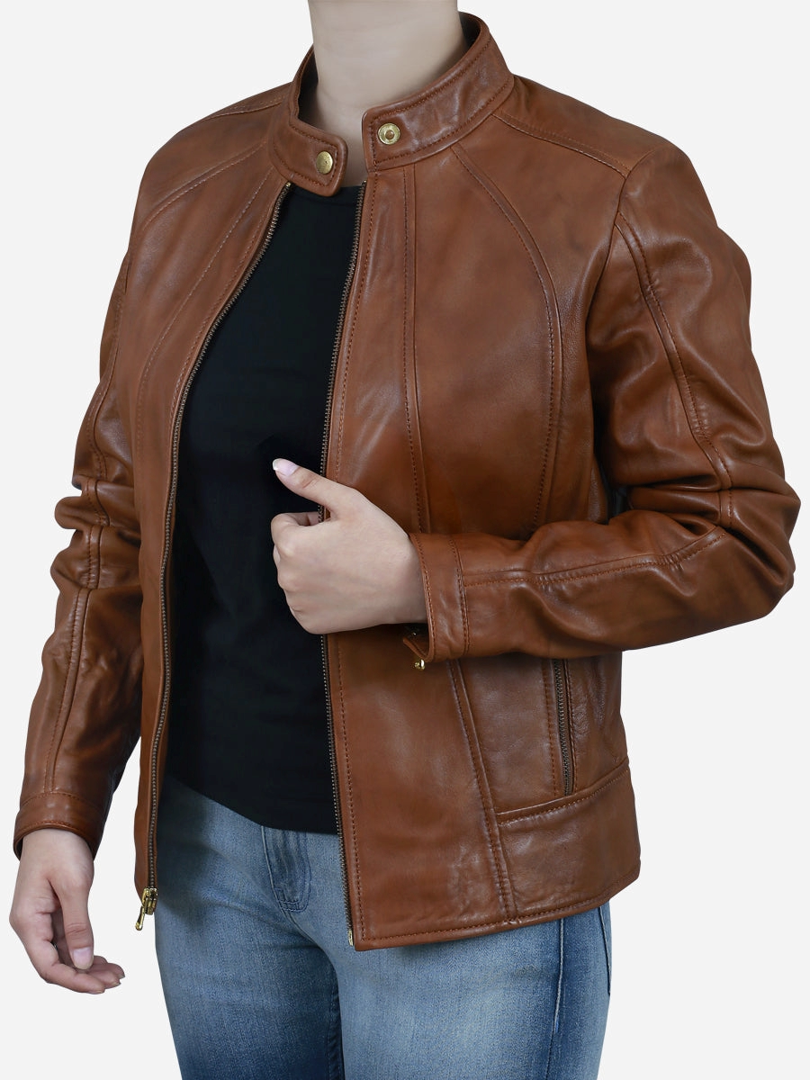 Star max sports rampage brown race biker leather jacket,,,