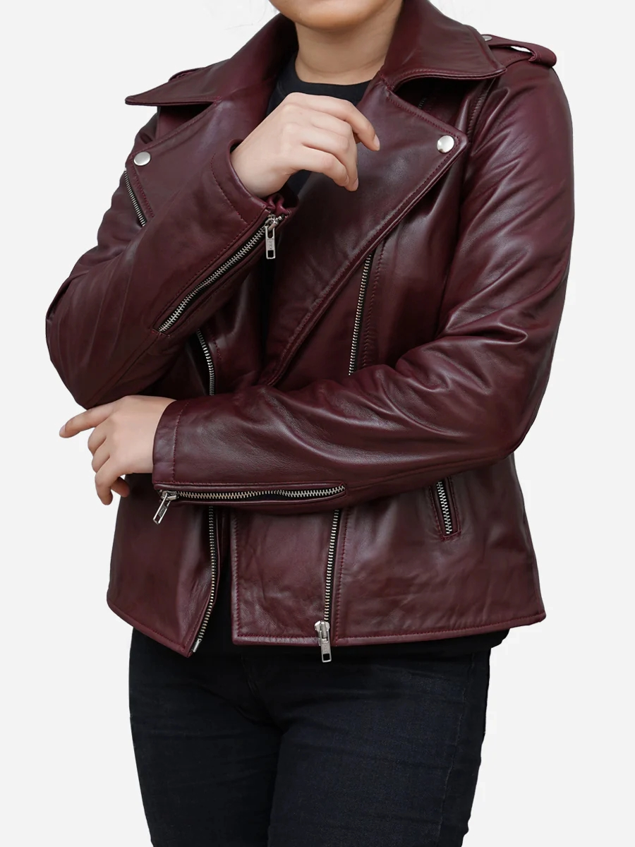 Star max sports rika maroon race leather jacket,,…,.