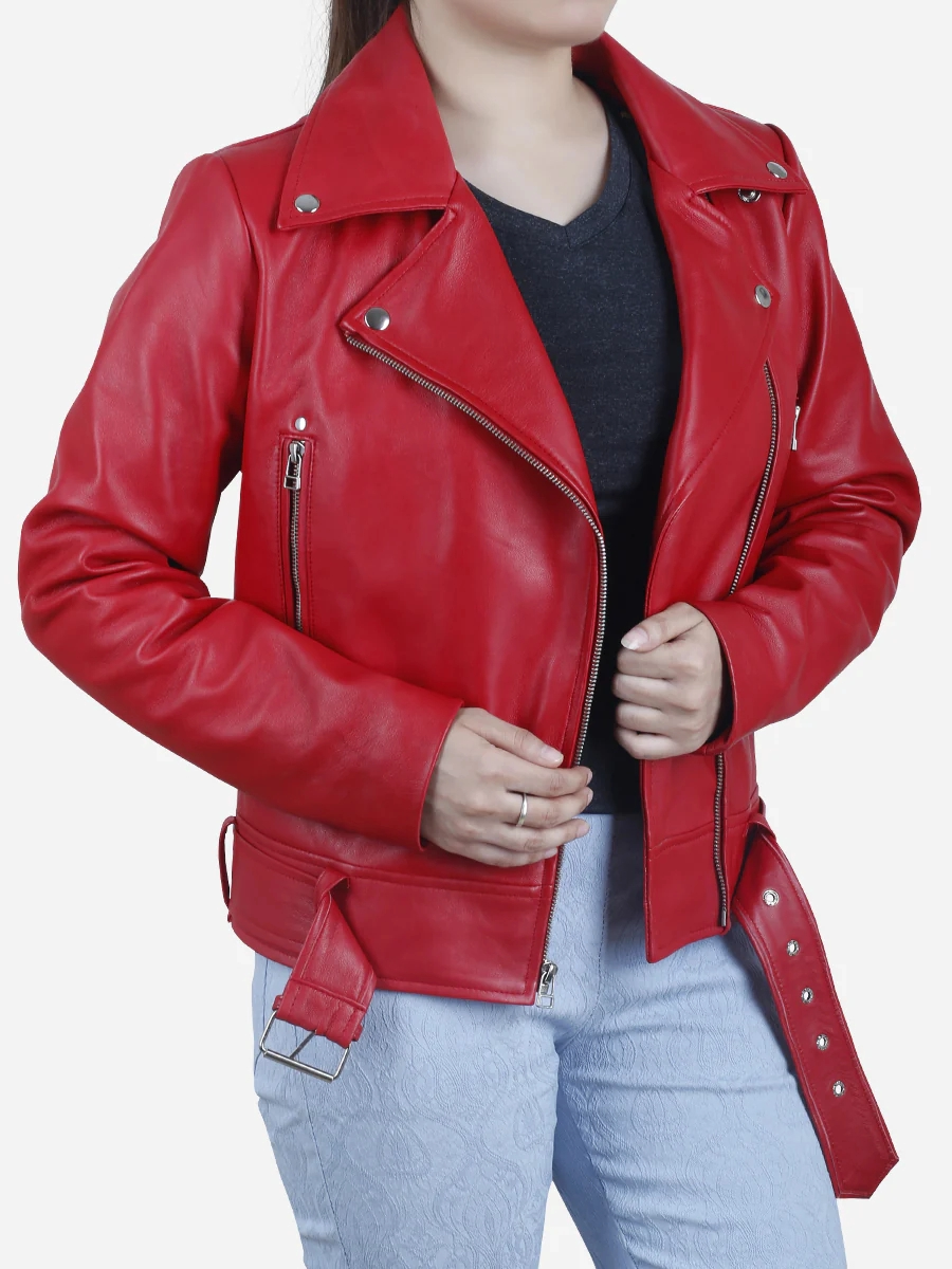 Star max sports smerk red race biker leather jacket,……